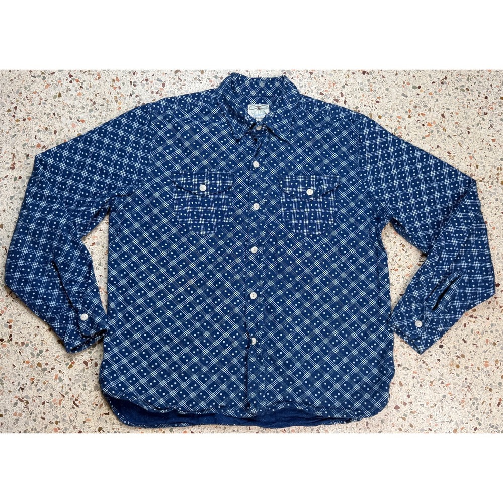 Wythe Sportswear Men's 100% Cotton Heavy Handmade Button Up Shirt Size Large